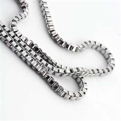 steel box chain|stainless steel chain with clasp.